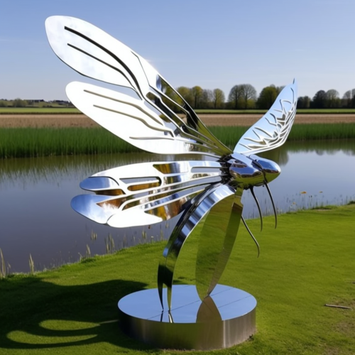 sokol uu art object for the park made of stainless steel in the 548771e3-6169-4745-b47c-8289c4e49ceb