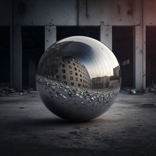 sokol uu mirror ball sphere on concrete 0c4c27fb-cdf8-474b-80ce-d05e1a085212
