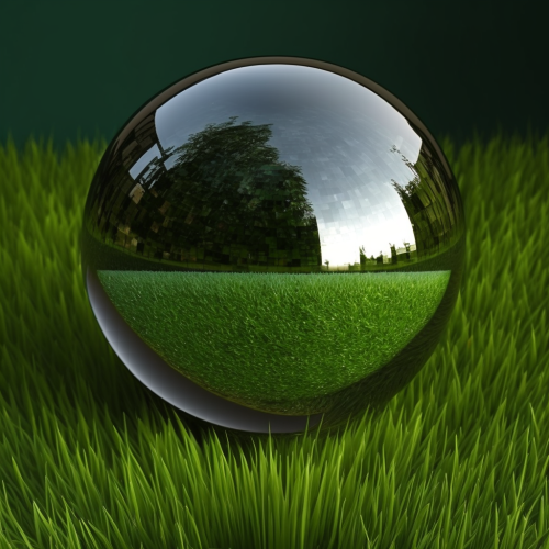 sokol uu mirror ball sphere on green grass cf25fa2d-1eb6-4cdb-a731-1904b56024d8